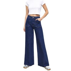 Zara Women's Blue Flare & Wide Leg Jeans